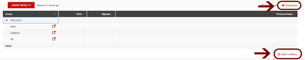 A.W. Empire Statistics update - export and save preset block