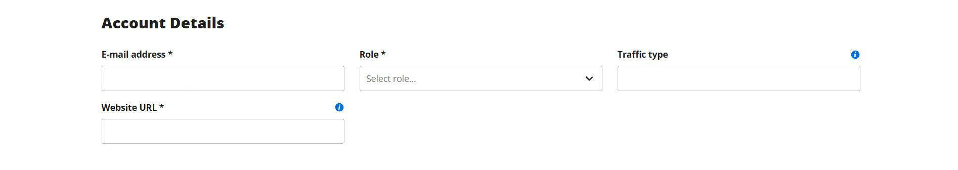 What is the site URL field in the registration form A.W. Empire FAQ